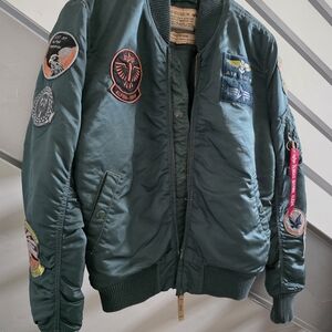 ALPHA INDUSTRIES MA-1 Bomber Jacket / Men's / Petrol Green / Small